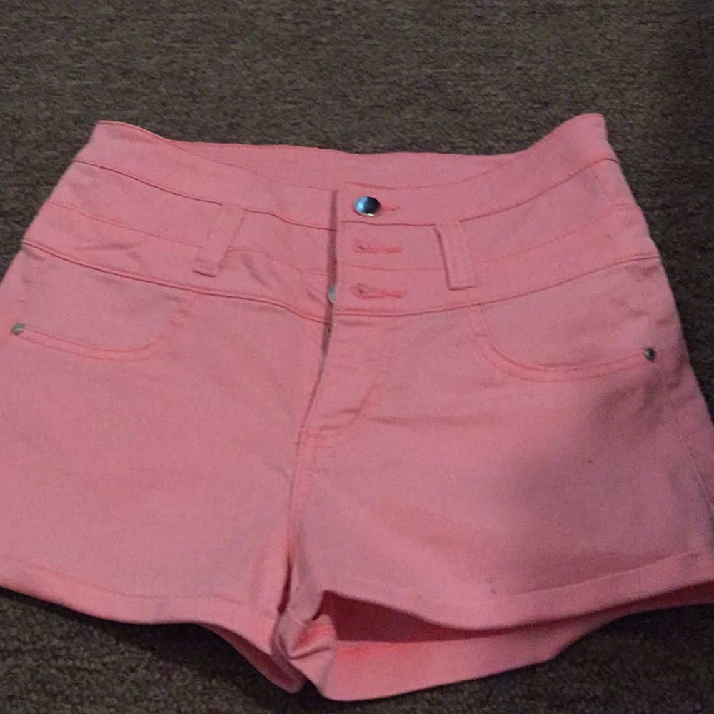 Pink high waisted shorts